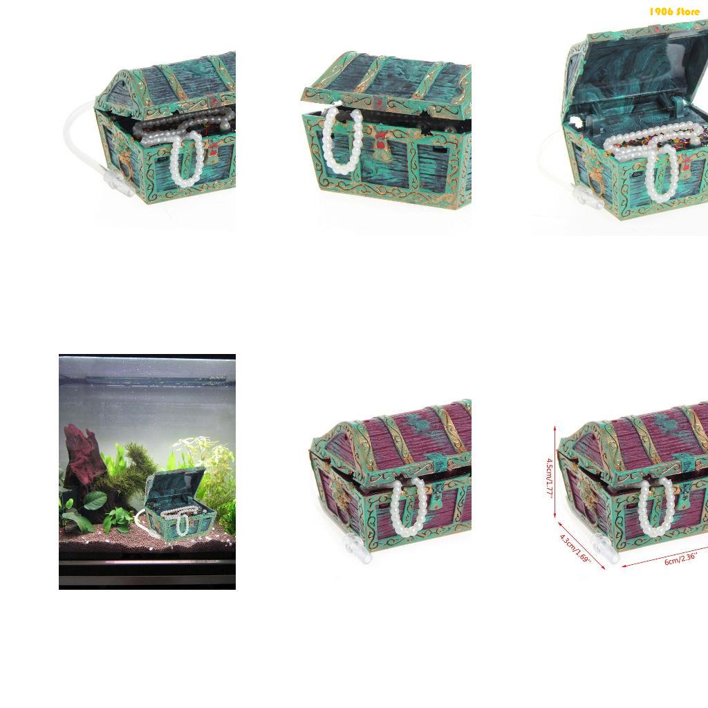 Pet X Supplies & Tack - U1JB Aquarium-Schatztruhe, Dekorationen, Schatzkiste aus Kunstharz,