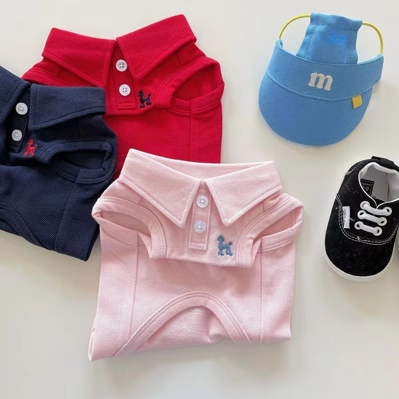 Pet Supplies Co - Neues Hunde-Poloshirt Coole Hundekleidung Weich Atmungsaktiv