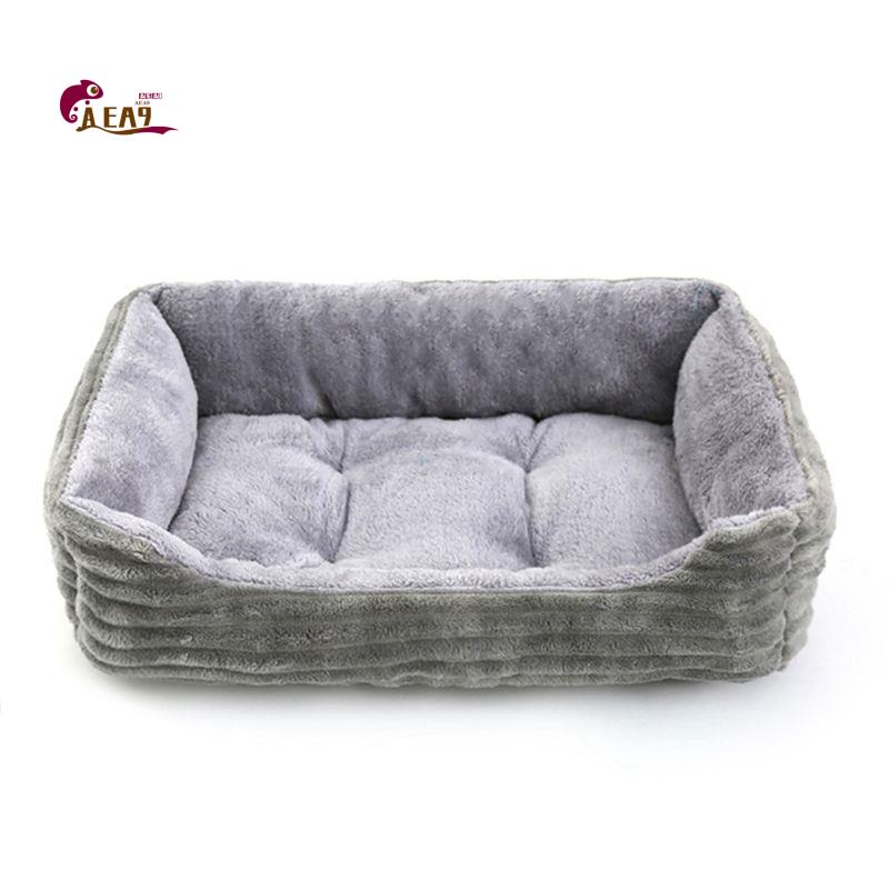 Pet X Supplies & Tack - AEA9-Graues Hundebett Quadratische Plüsch-Hundematte Haustierbett Hundehausmatte