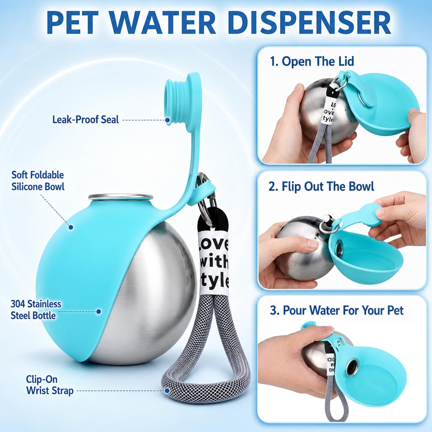 Tragbare Hundetrinkflasche für – Pet Supplies Hours Bewertung und Preis