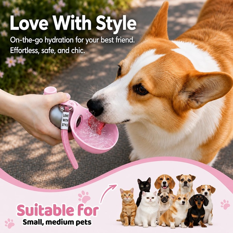 Hunde-Wasserflasche aus Edelst – Pet Supplies Hours Bewertung und Preis